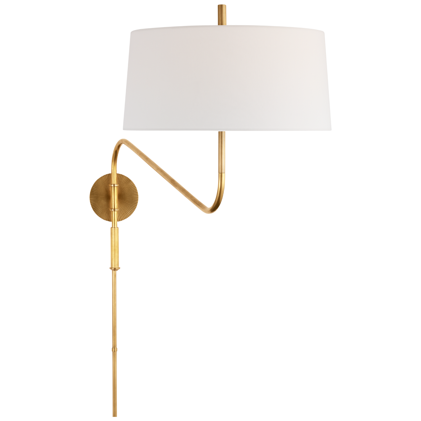 Hand-Rubbed Antique Brass with Linen Shade