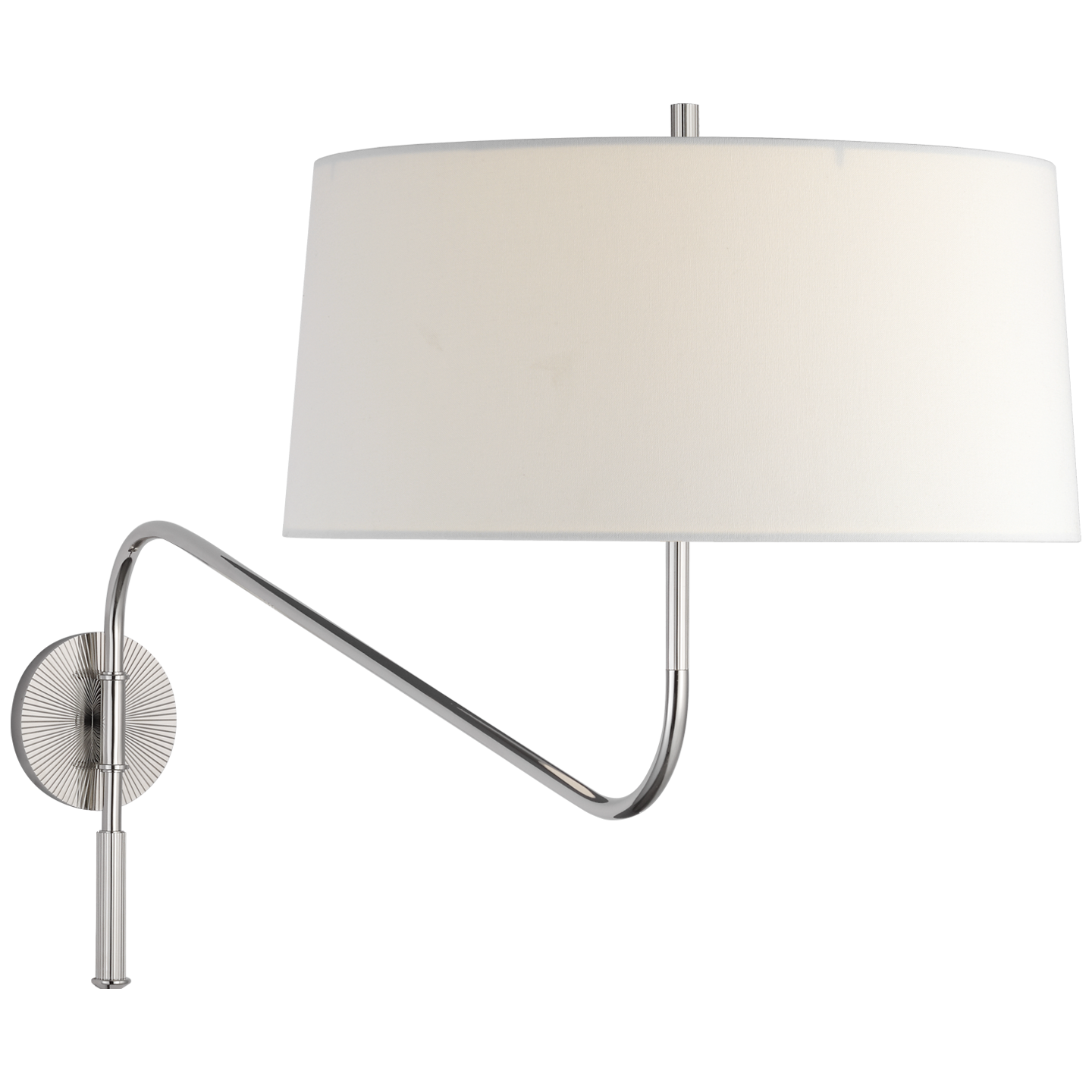 Polished Nickel with Linen Shade